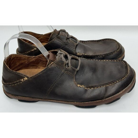 Olukai Ohana Lace-Up Shoes Mens Size 11 Nubuck Leather Casual Comfort 10171-6333 main image 2